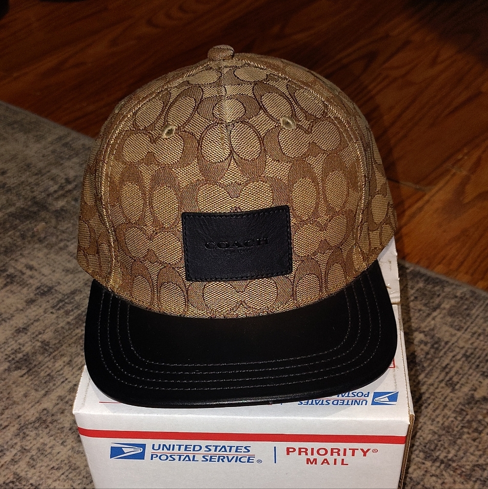 Coach Tan and Black Men's Hat